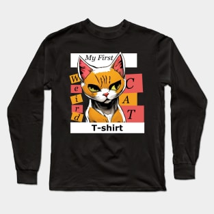 Weird cat t-shirt Long Sleeve T-Shirt